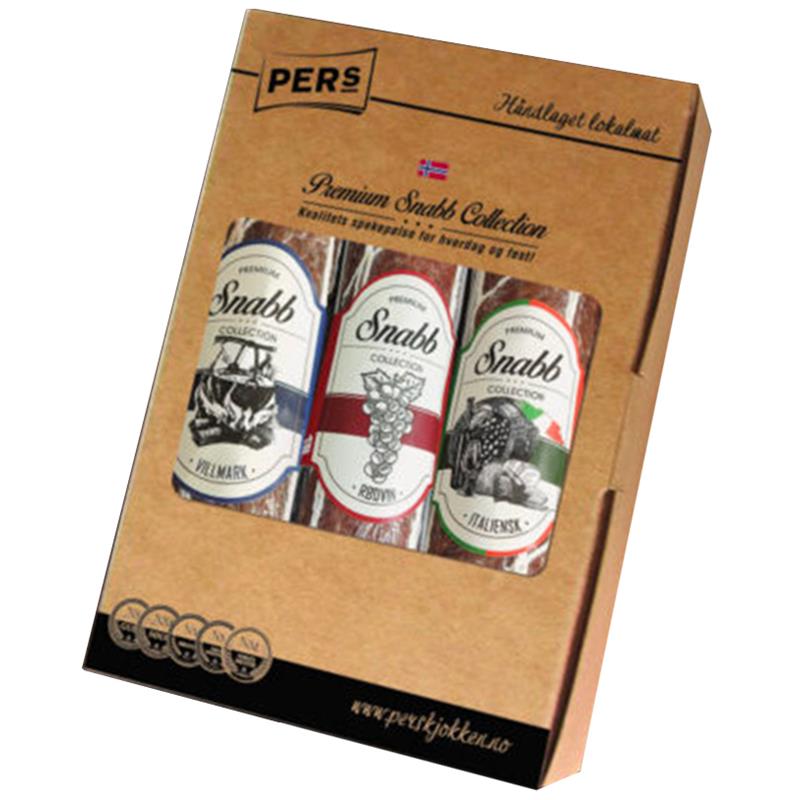 Pers Kjøkken Premium Spekepølse 3-pk Villmark, Rødvin & Italiensk smak