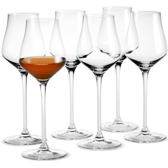 Holmegaard Perfection Brennevinglass 5 cl 6 stk, Klar