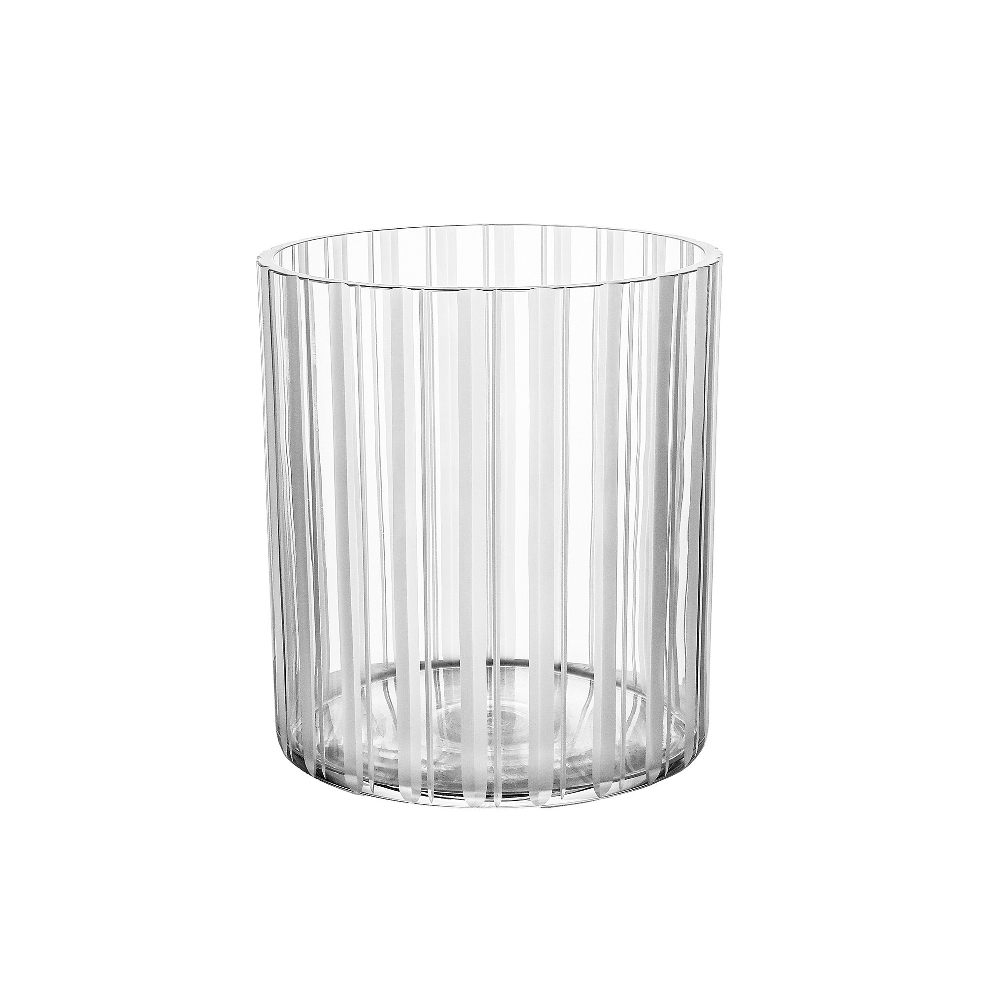 Orrefors Cut in Number Vase med riller 20 cm.