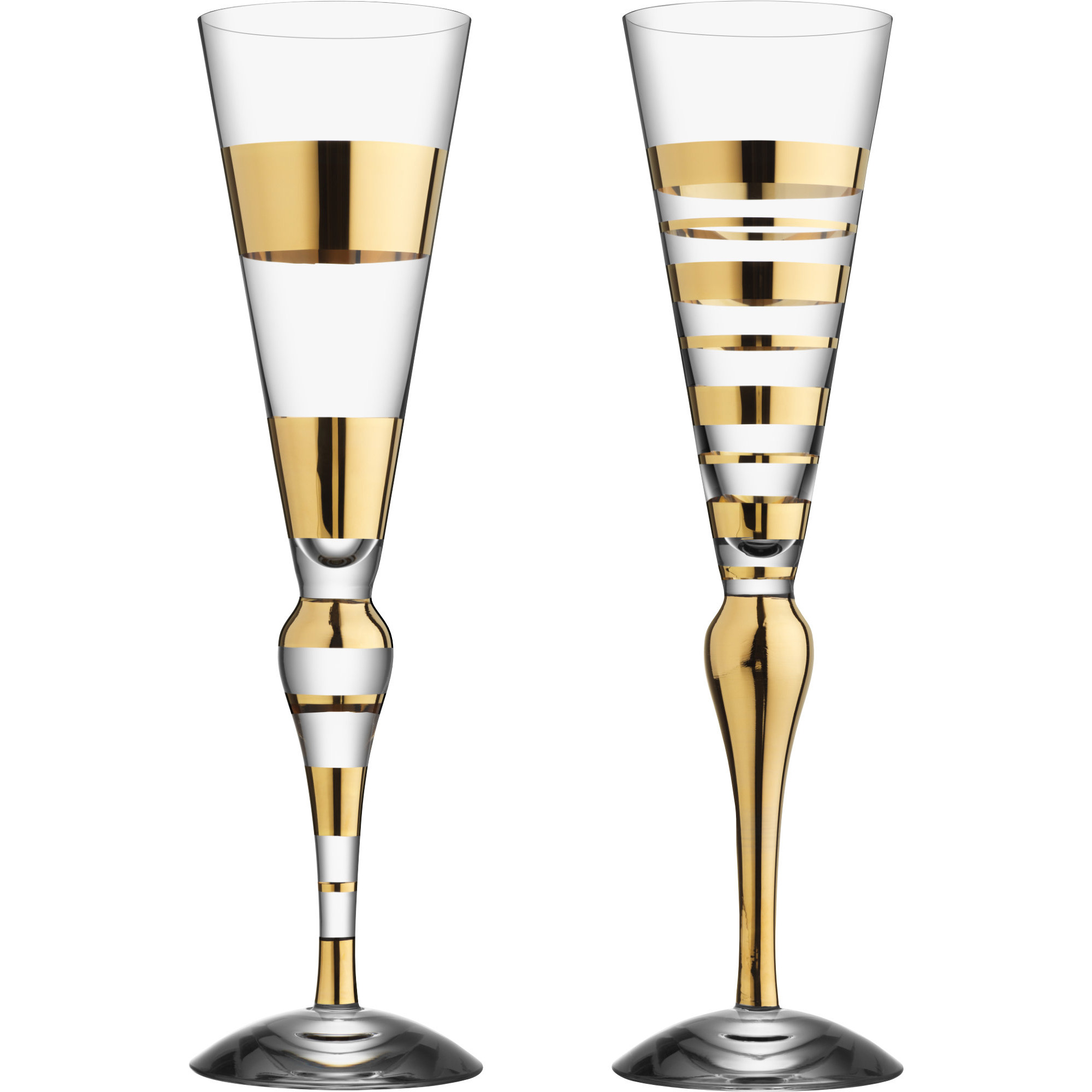 Orrefors Clown Glass 20cl Gull 2-pakning